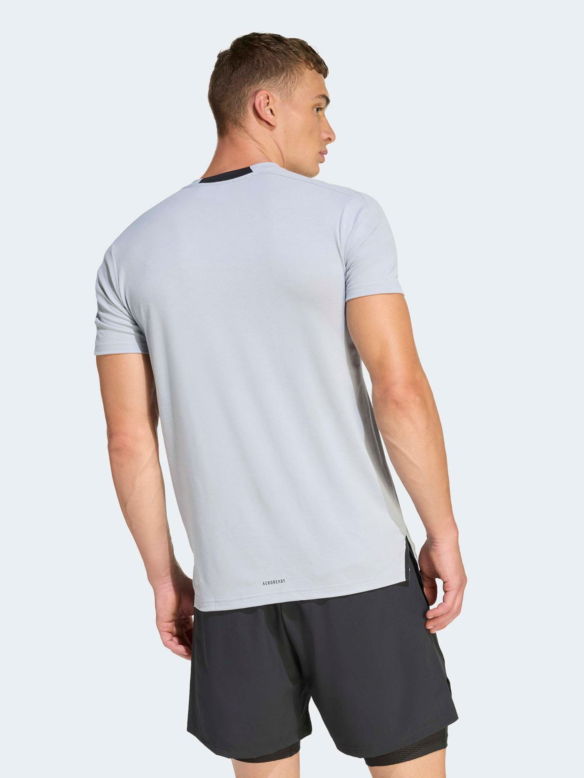 Adidas Performance Футболка для тренировок Regular Performance в светло-сером цвете — фото 3