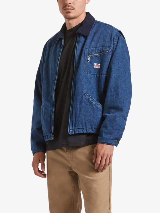 

Утепленная джинсовая куртка гаража Brixton, Medium Wash Denim
