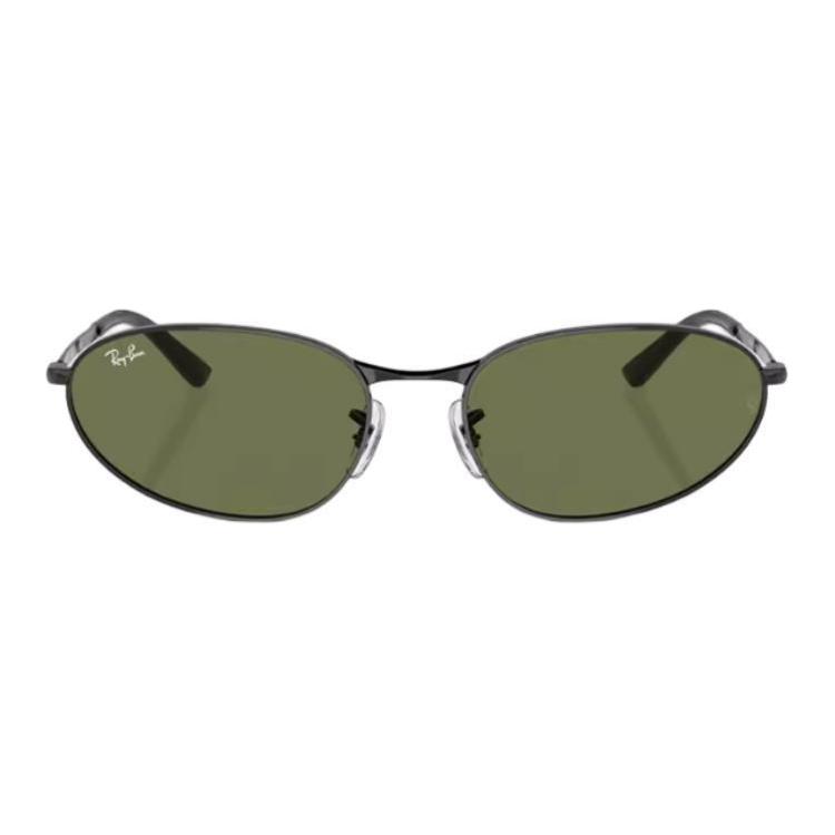 

RayBan Солнцезащитные очки Ray Ban RB3734 с овальной оправой, Black Frame Dark Green Lens