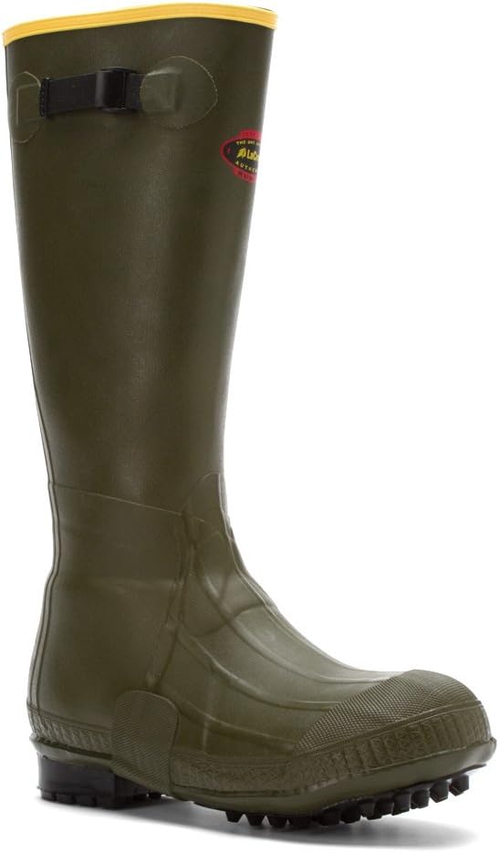 

Мужские водонепроницаемые рабочие ботинки LaCrosse Burly 18” - 100% водонепроницаемая резина, с утепленной стелькой из войлока и подошвой Air-Grip с высокой сцеплением, зеленый