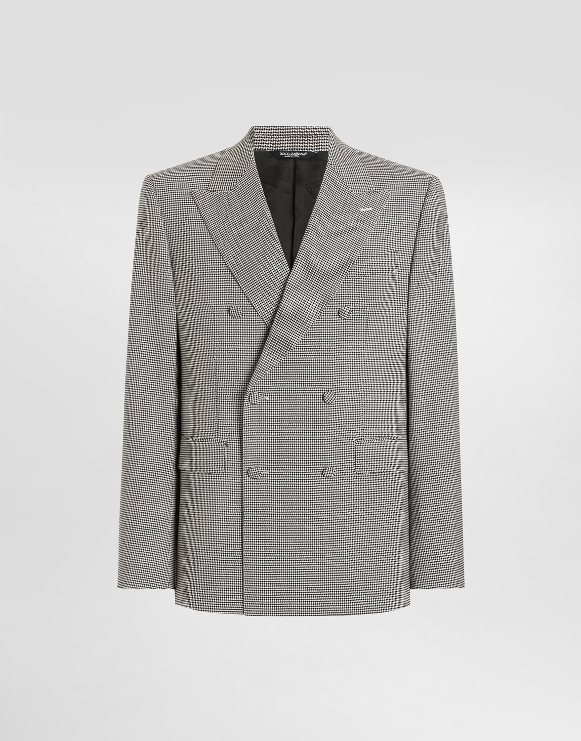 

Легкий двубортный пиджак sicilia из шерсти в гусиную лапку Dolce & Gabbana, мультиколор