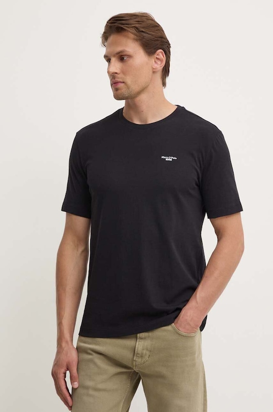 

Хлопковая футболка DENIM Marc O'Polo, черный