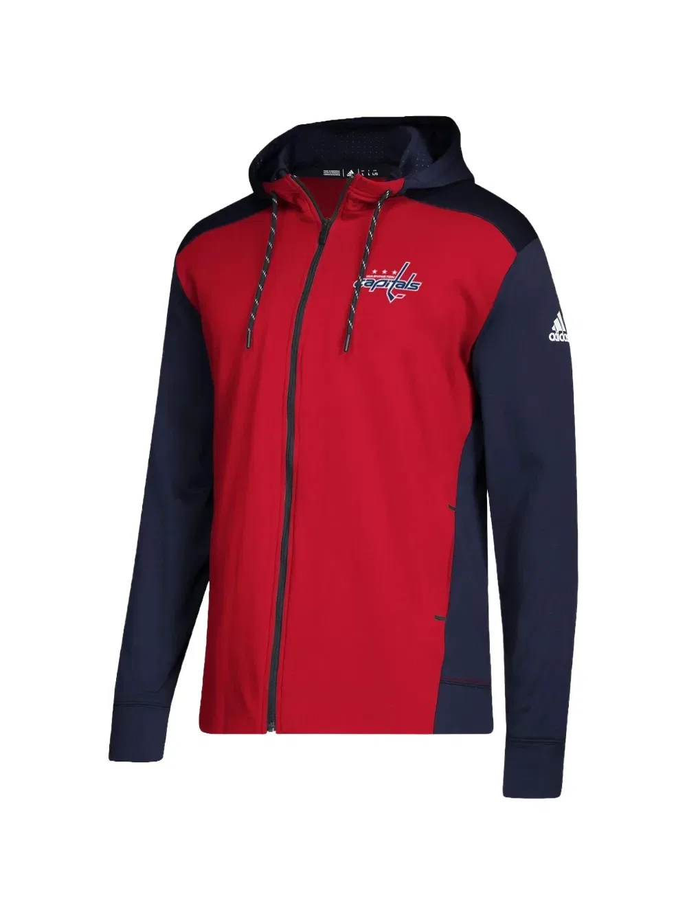 Куртка на молнии с логотипом Washington Capitals (НХЛ) Adidas, красный