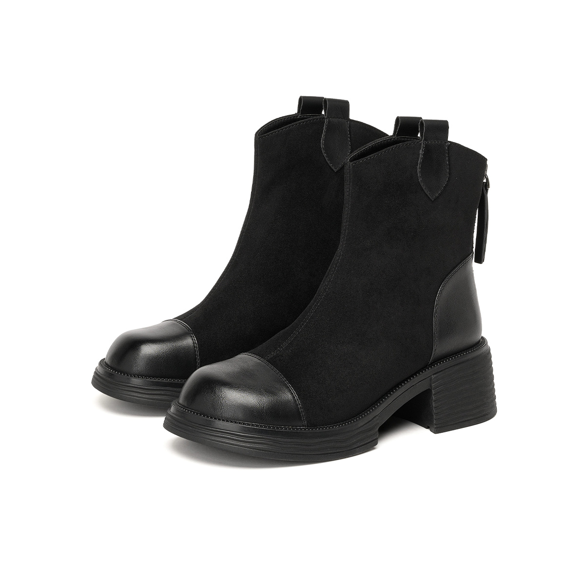 GEMEIQ Женские черные зимние ботинки на шнуровке с меховой подкладкой, цвет Black (Fleece-Lined) — фото 2