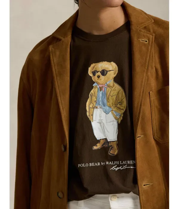 Футболка straight fit Polo Ralph Lauren, коричневый — фото 4