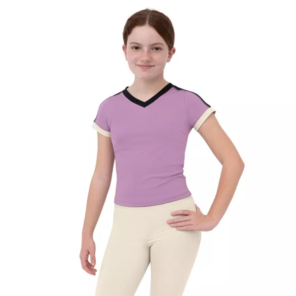 

Детская футболка с коротким рукавом Meet & Greet для девочек 7-20 Layer 8, цвет lavender