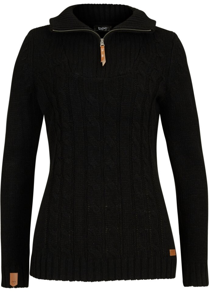 

Свитер troyer косой вязки Bpc Bonprix Collection, черный