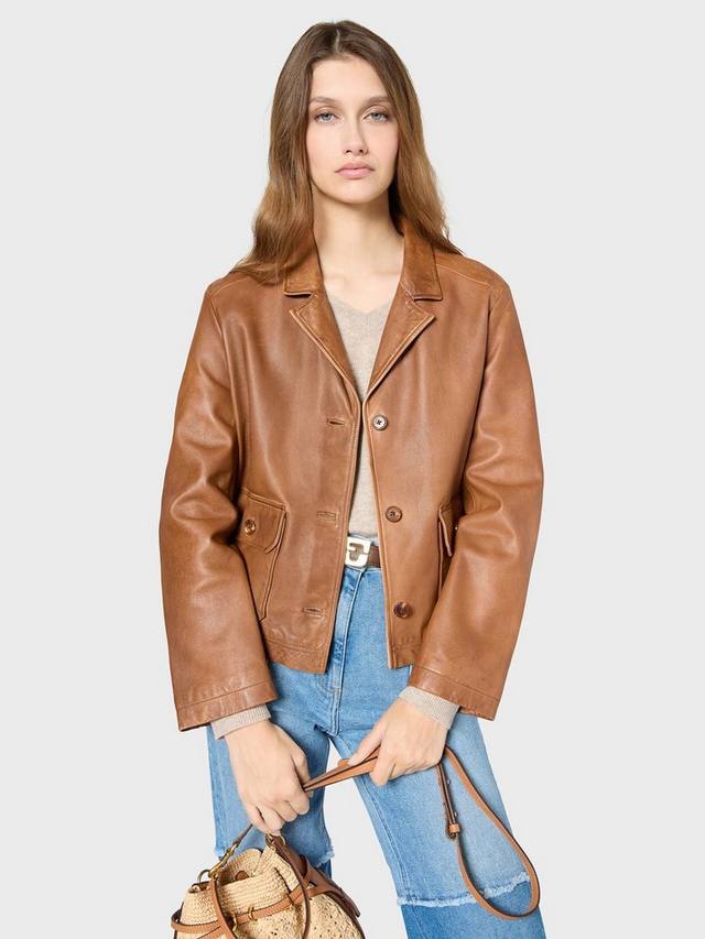 

Кожаная куртка rosel Gerard Darel, коричневый