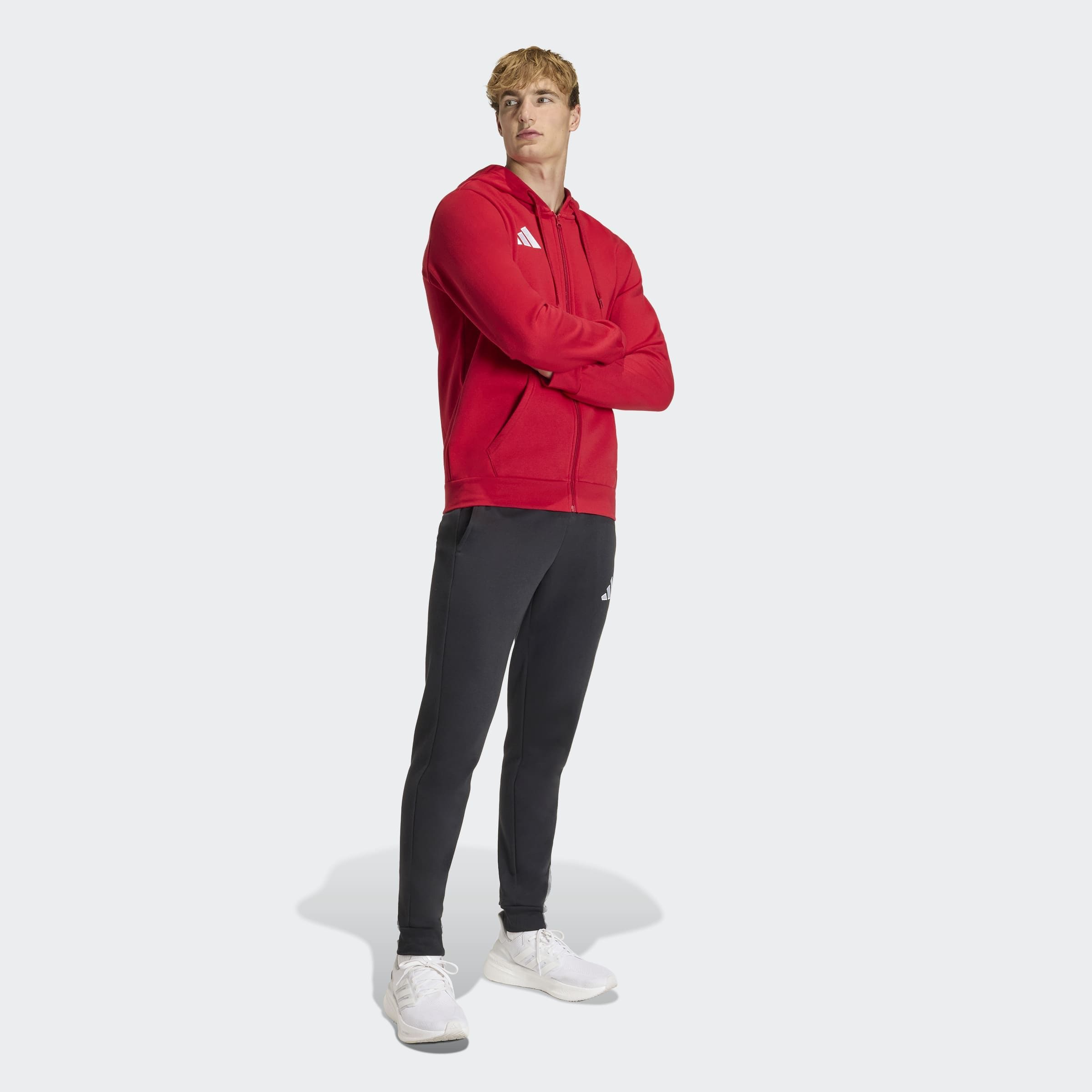 Adidas Performance Спортивный худи на молнии 'ENT26' в цвете Blood Red — фото 4