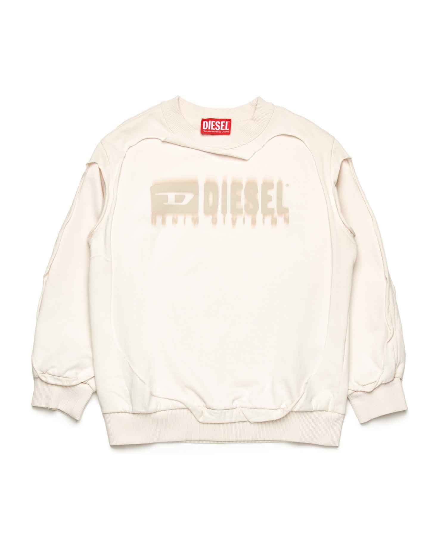 Детская и подростковая толстовка с логотипом бренда DIESEL, White — фото 3