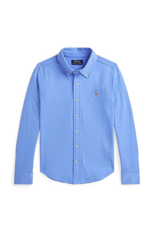 

Детская хлопковая рубашка Polo Ralph Lauren, синий