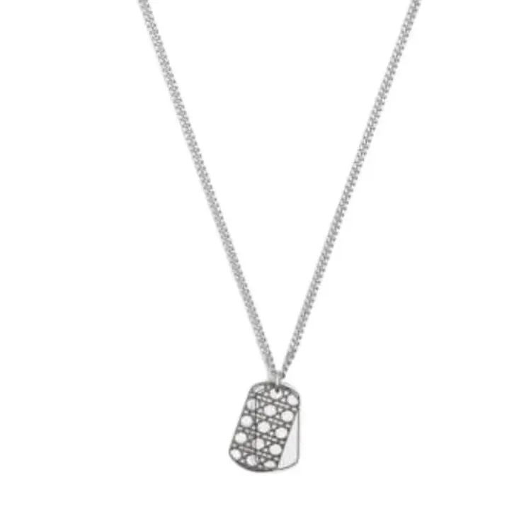 

DIOR Серебряное, рутениевое, латунное ожерелье Unisex Silver