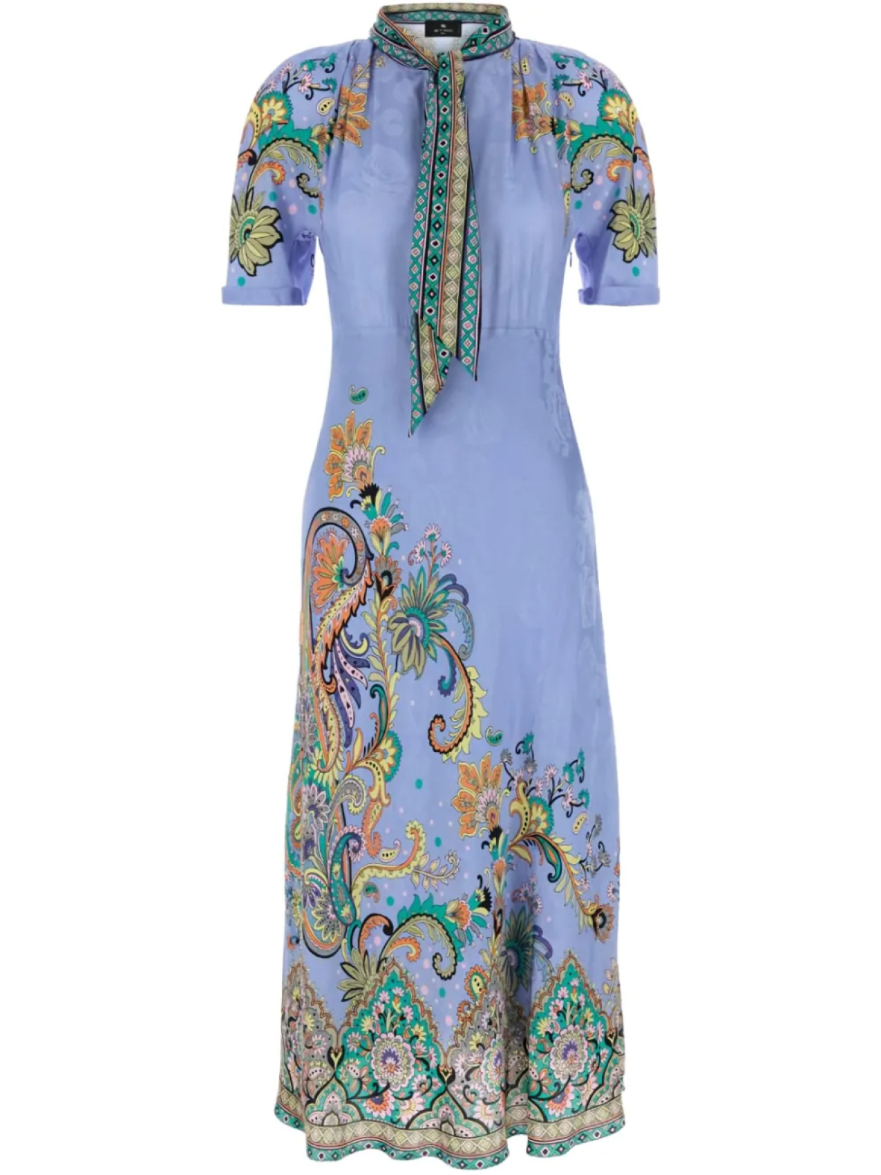 

ETRO платье с цветочным принтом и завязками, синий