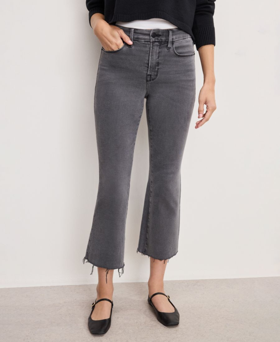 

Женские укороченные мини-джинсы Soft Tech Good, стандартные и большие размеры Good American, Black