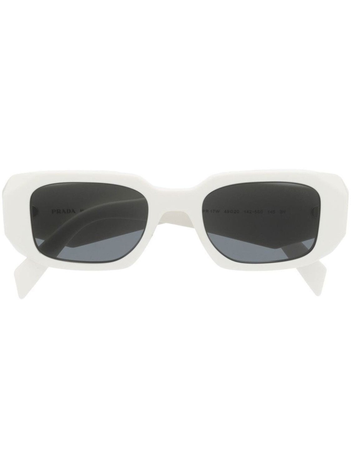 

Prada Eyewear солнцезащитные очки Symbole в квадратной оправе, белый
