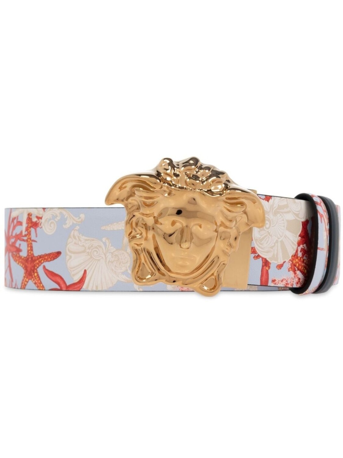 

Versace кожаный двусторонний ремень La Medusa, синий
