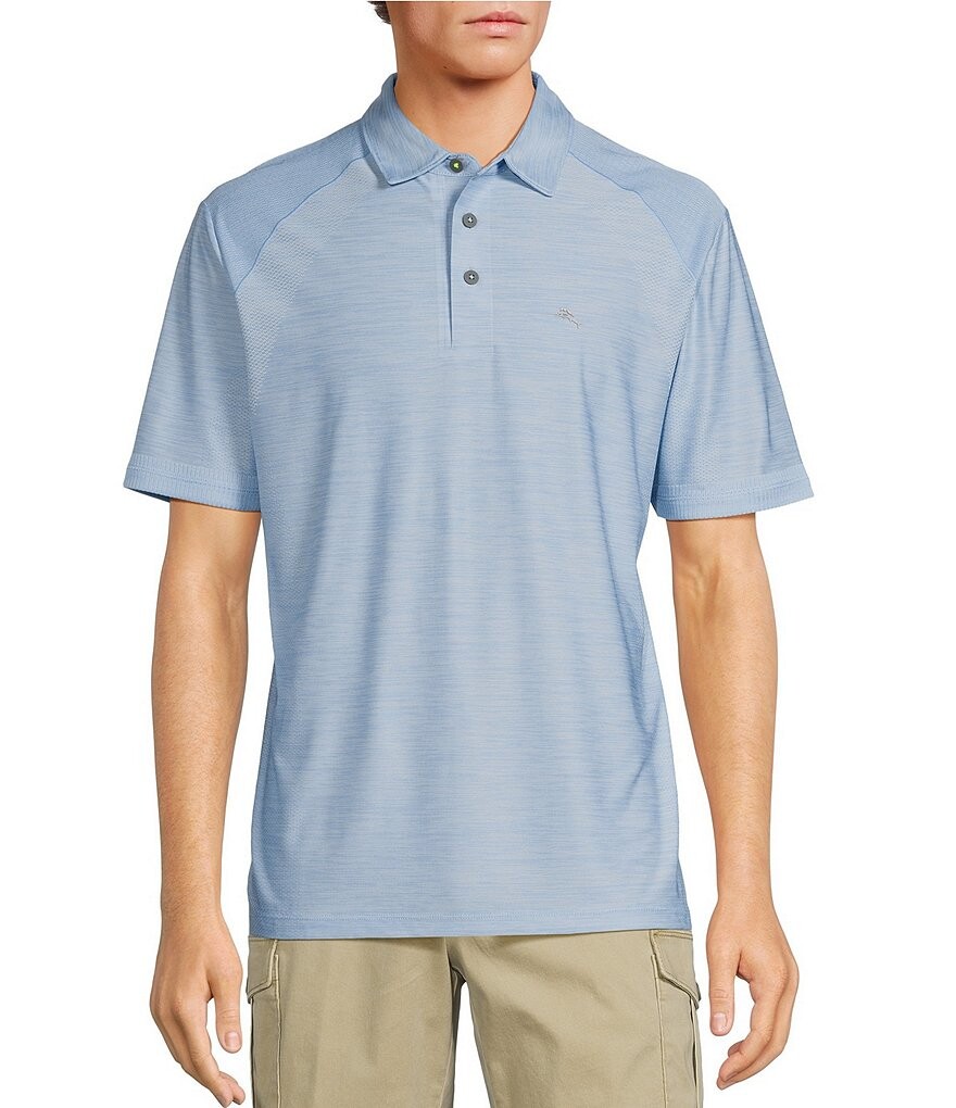 

Рубашка поло с короткими рукавами Tommy Bahama Big & Tall Palm Coast Pro, синий
