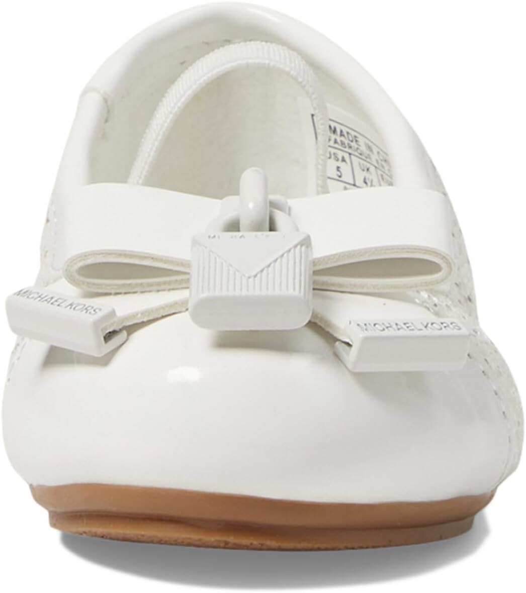Туфли на плоской подошве Michael Kors Kenya Lock, цвет White/Glitter — фото 2
