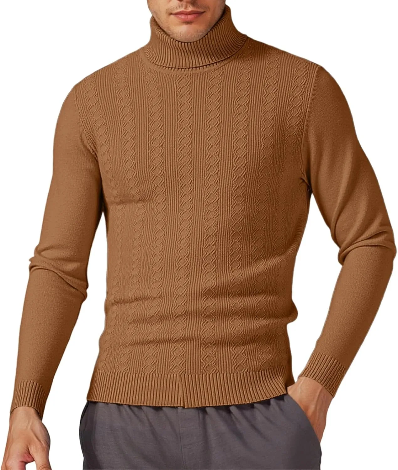 Свитер мужской с длинным рукавом, Crew Neck, Slim Fit