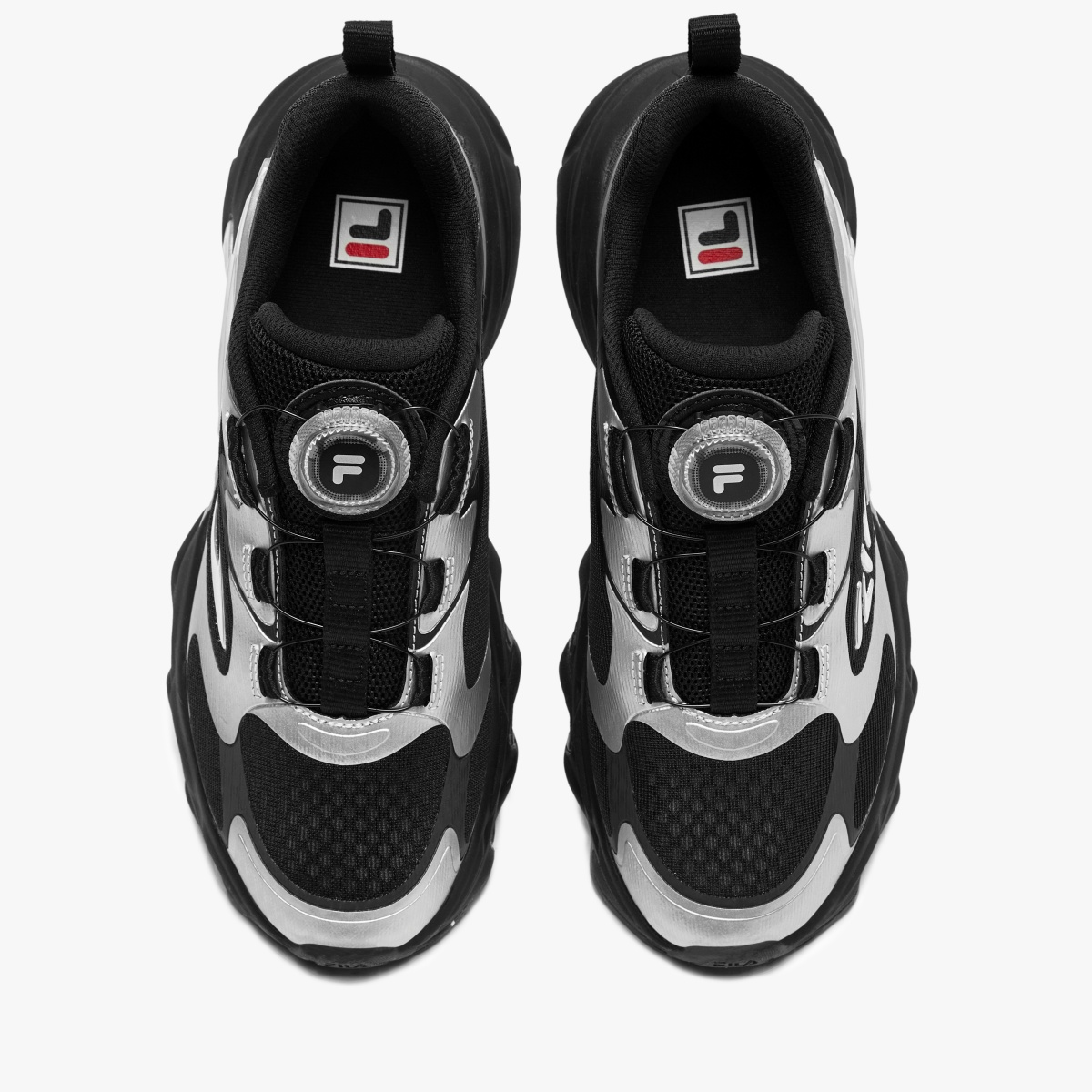 FILA KIDS Детские кроссовки Hummingbird 2 с противоскользящей подошвой, износостойкие, черные, серебристые — фото 4