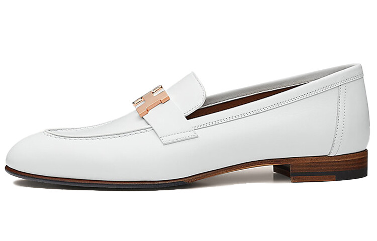 Женские мокасины Hermes Paris, белый