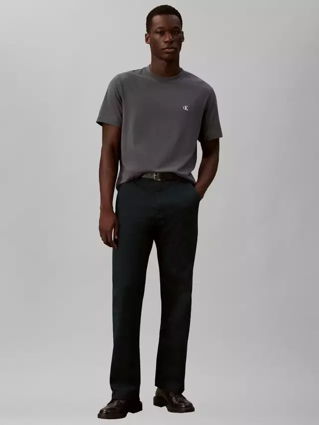 Прямые брюки из эластичного хлопка в стиле 90-х, темно-синие Calvin Klein