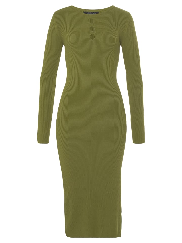 

Melrose Вязаное платье оливково-зеленого цвета