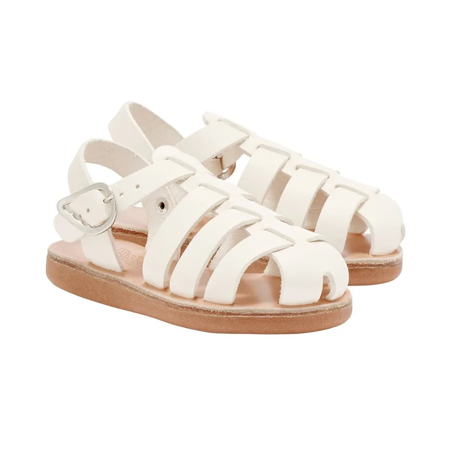 Детские сандалии Ancient Greek Sandals Ektoras из мягкой кожи, белый — фото 2