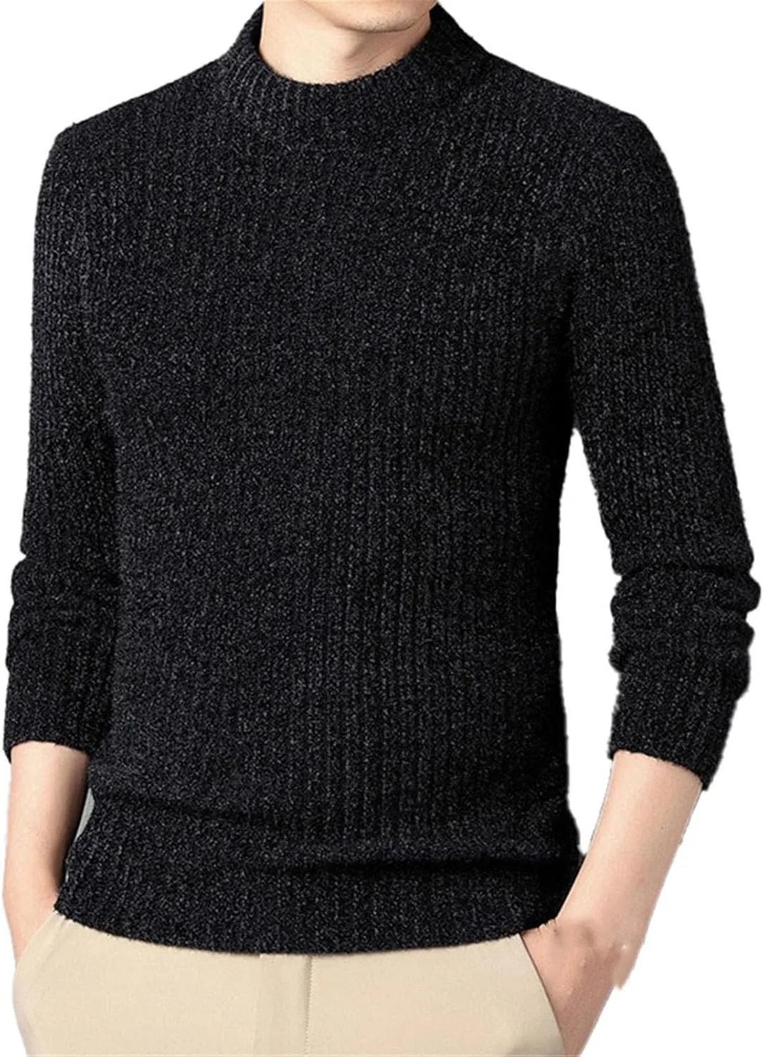 

Зимний мужской свитер с полувысоким воротником CXLCZNKG