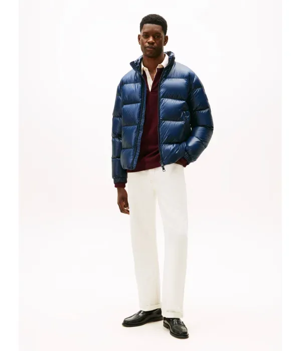 Блестящая пуховая куртка regular fit Tommy Hilfiger, темно-синий — фото 2