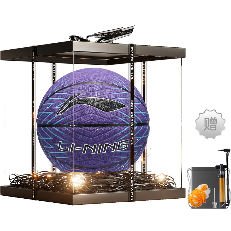 

LINING Баскетбольный мяч PU Basketball Purple размер 7 тренировочный unisex Китай