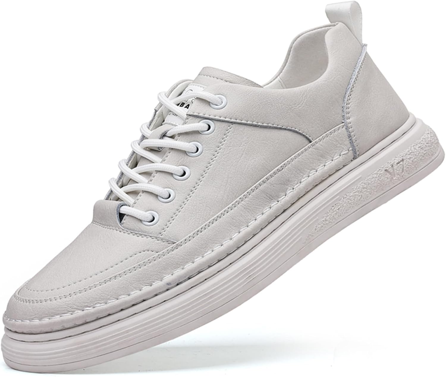 

Мужские повседневные кожаные кроссовки Abborora, деловые повседневные дышащие модные кроссовки для мужчин, белый