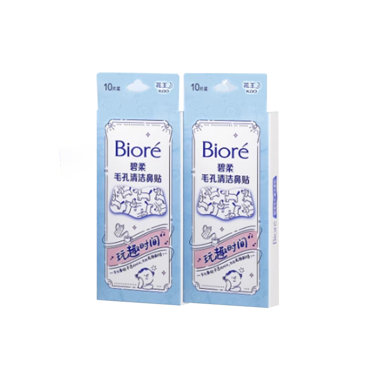 Biore Игривые моменты носовые пластыри отшелушивающие, для удаления черных точек и очищения 10 шт/упаковка*4 — фото 4