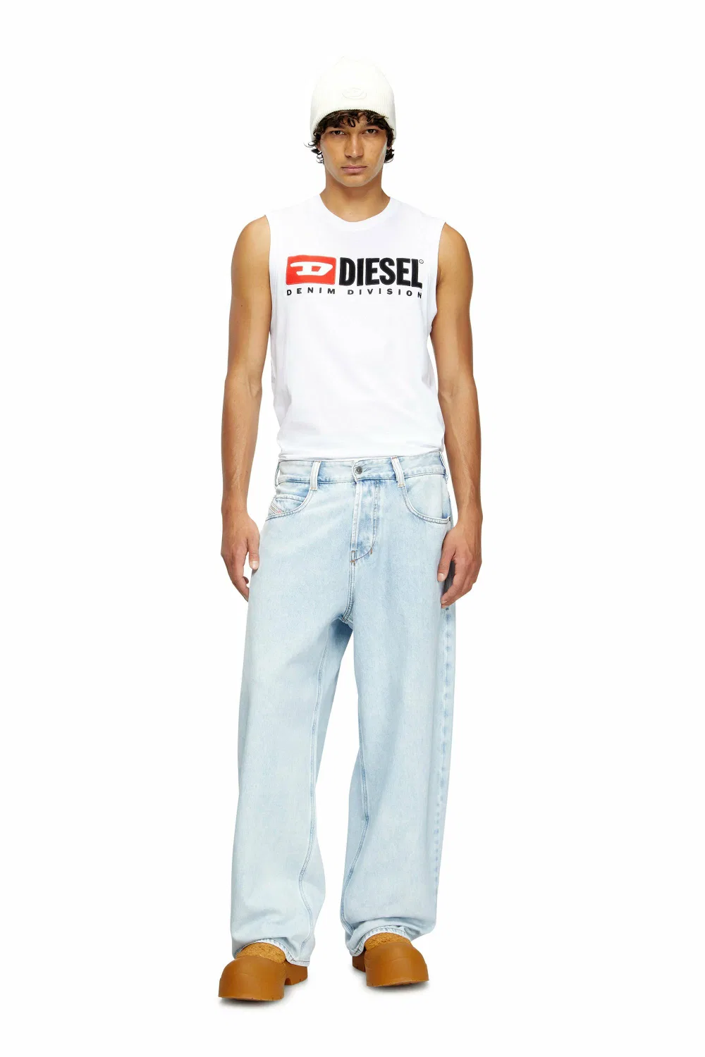Мужские свободные джинсовые брюки 1997 г. D-ENIM-M L.32 Diesel, Light Indigo Blue — фото 3