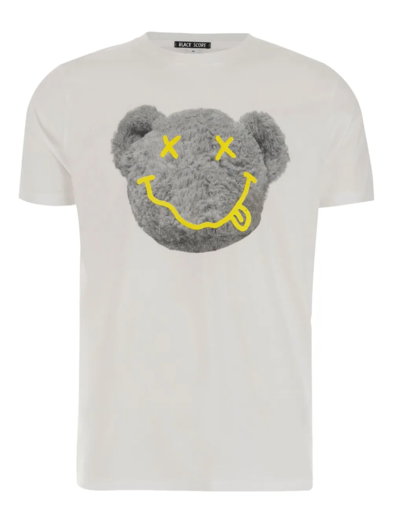 

Black Score teddy bear-print Футболка, белый