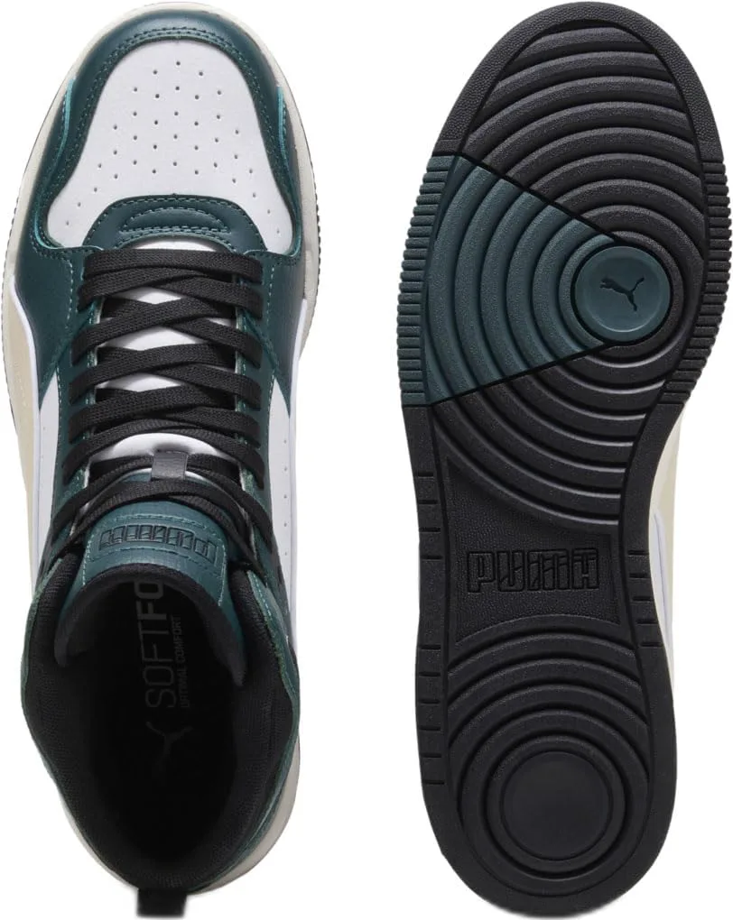 Puma - Мужские кроссовки Rbd Break Mid, белый/зеленый — фото 2
