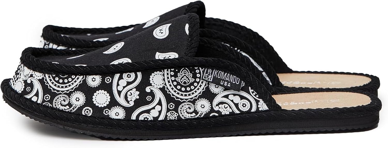 Тапочки Bandana Paisley House, домашняя обувь для комфорта Generic, черный — фото 2