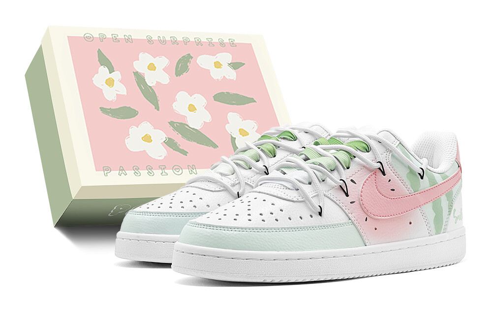 

Кроссовки Nike Court Vision 1 Skateboarding Shoes Women's Low-top Pink, желтый