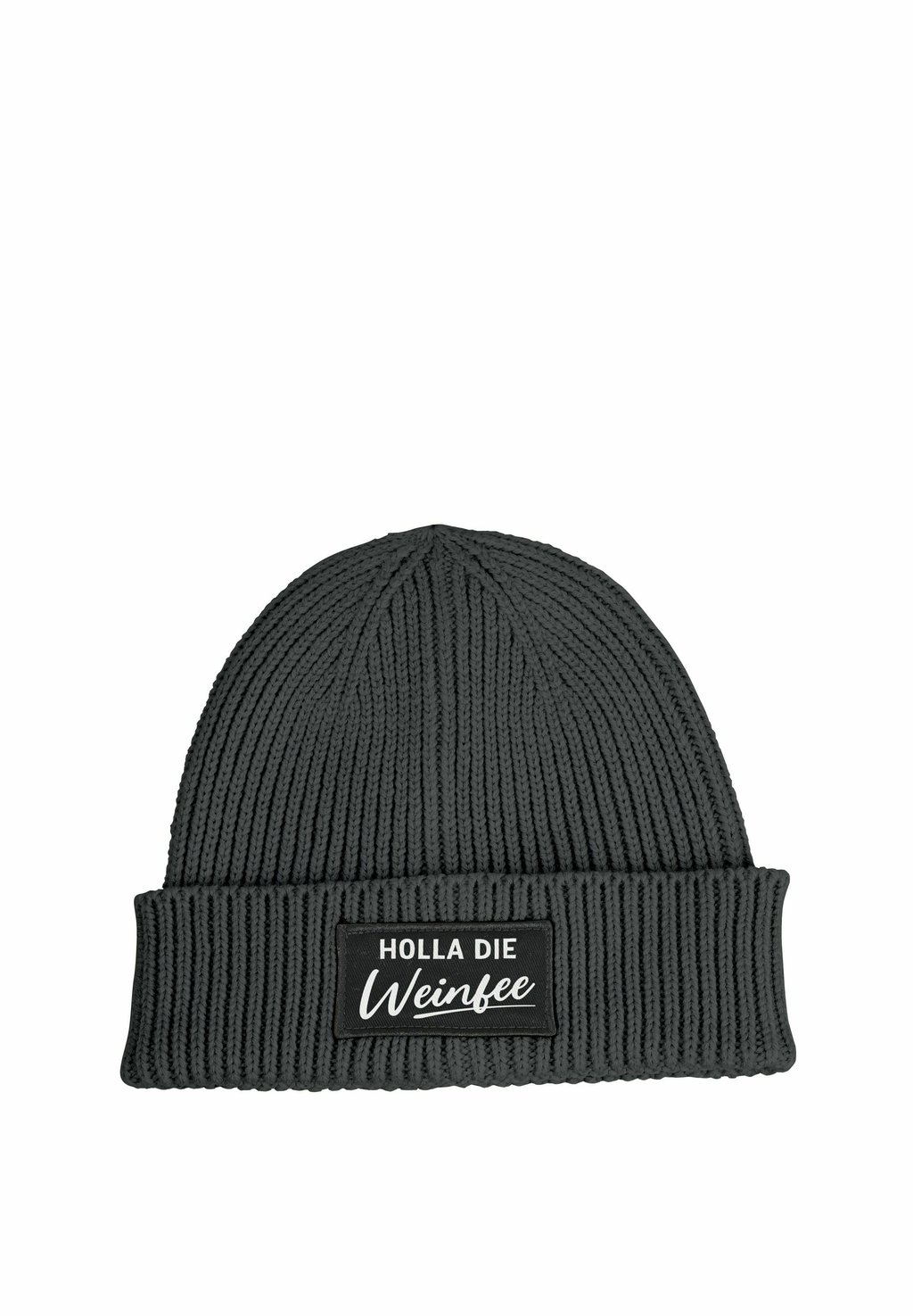 

Шапка MIT PATCH MIT SPRUCH HOLLA DIE WEINFEE LUSTIG MoonWorks, темно-серый