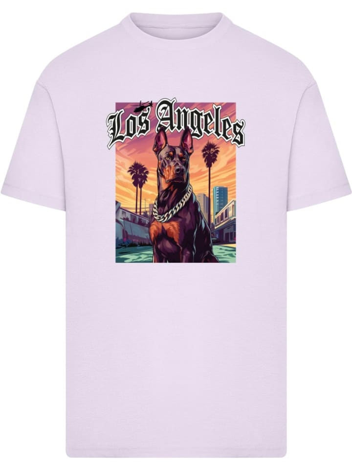 

Футболка Los Angeles Dog Tee фиолетового цвета Mister Tee