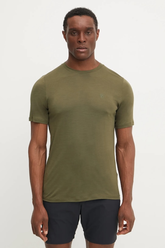 

Футболка спортивная Abisko Wool Fjallraven, зеленый