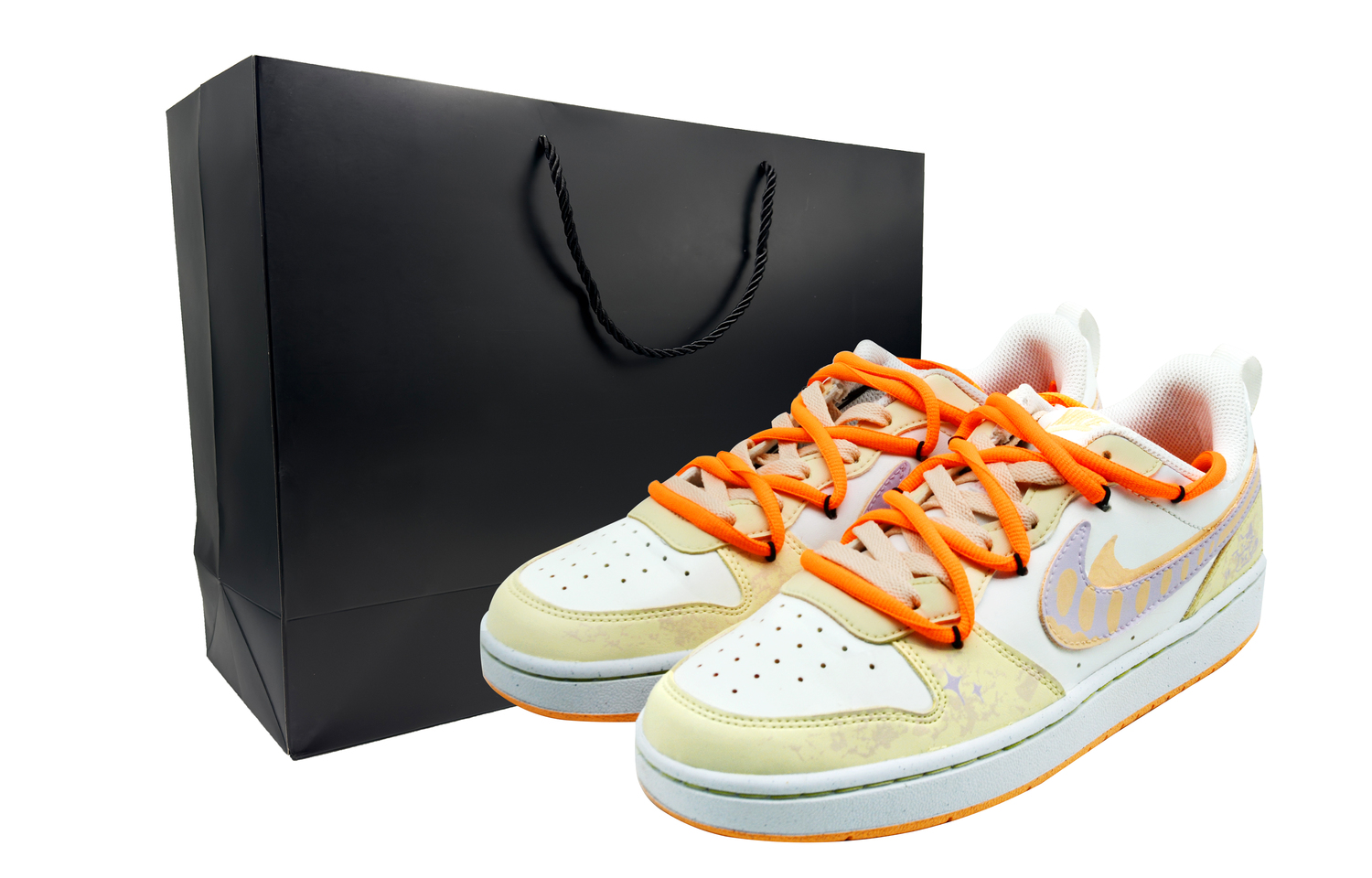 

Кроссовки Court Borough Sweet Orange с нескользящей подошвой, износостойкие, для детей и подростков Nike, желтый