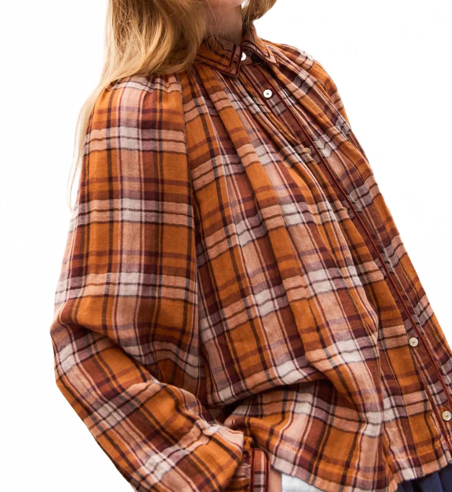 

CAROLINA K Рубашка с длинными рукавами и пуговицами Brisa, оранжевого цвета