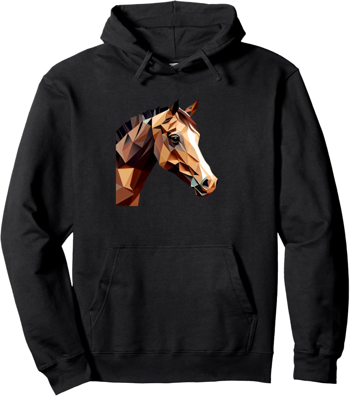 

Толстовка с изображением головы лошади из многоугольника Geometric Horse Lovers Equine Enthusiasts, черный