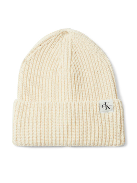 

Шапка Monogram Rib Beanie IU0IU00440 Calvin Klein Jeans, экрю