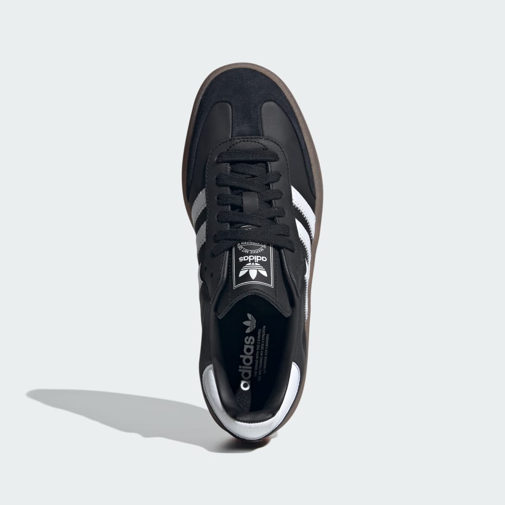 Кроссовки на платформе Adidas Sambae Shoes, цвет Core Black/Cloud White/Gold Metallic — фото 2