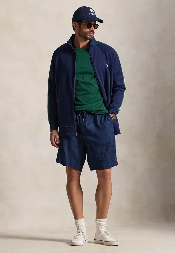 Толстовка с молнией Double Knit Track Jacket Polo Ralph Lauren Big & Tall, цвет ньюпорт-нави — фото 2