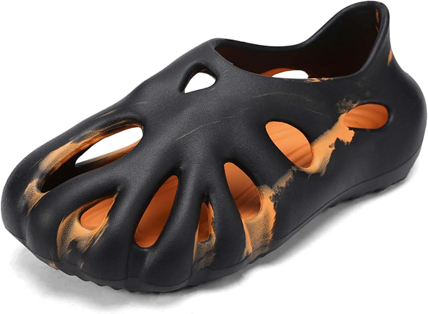 

Мужские сандалии для сада, дизайн с вулканической лавой, материал EVA, легкие, прочные, противоскользящие, пляжная обувь, обувь для садоводства, сандалии для дома и улицы Vtiao, черный