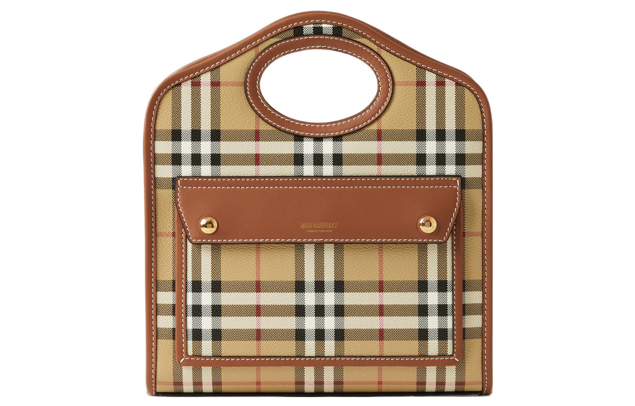 

Burberry Кожаная миниатюрная сумка с карманом
