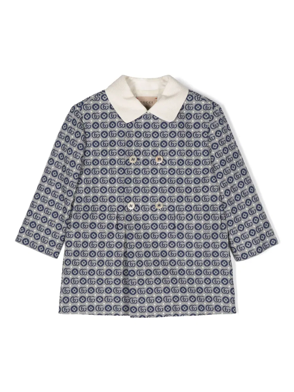 Пальто с монограммой Gg Gucci Kids, синий